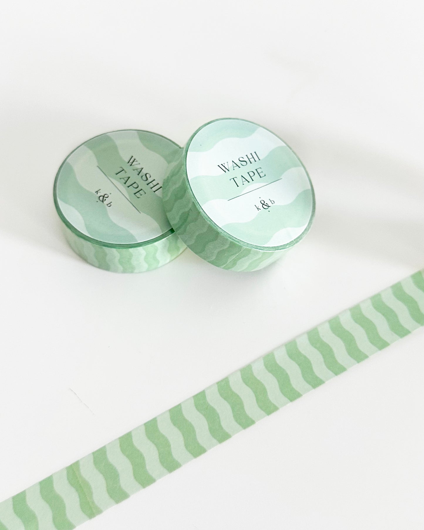 Green Waves Washi Tape