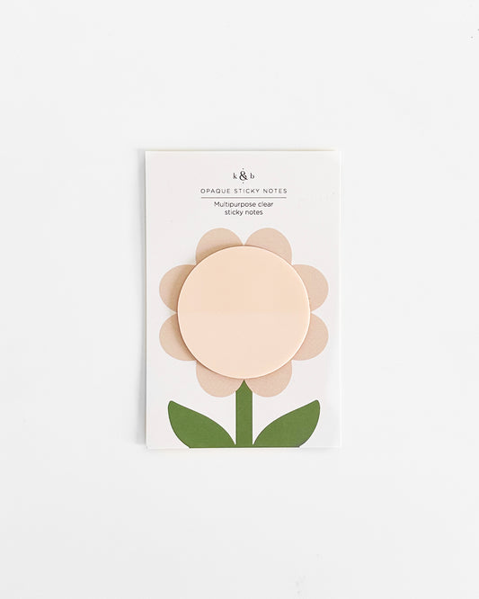 Ivory Flower Sticky Notes