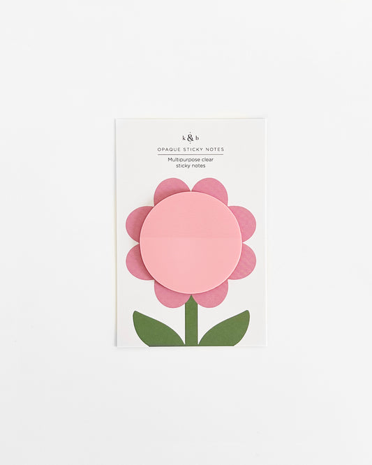 Pink Flower Sticky Notes
