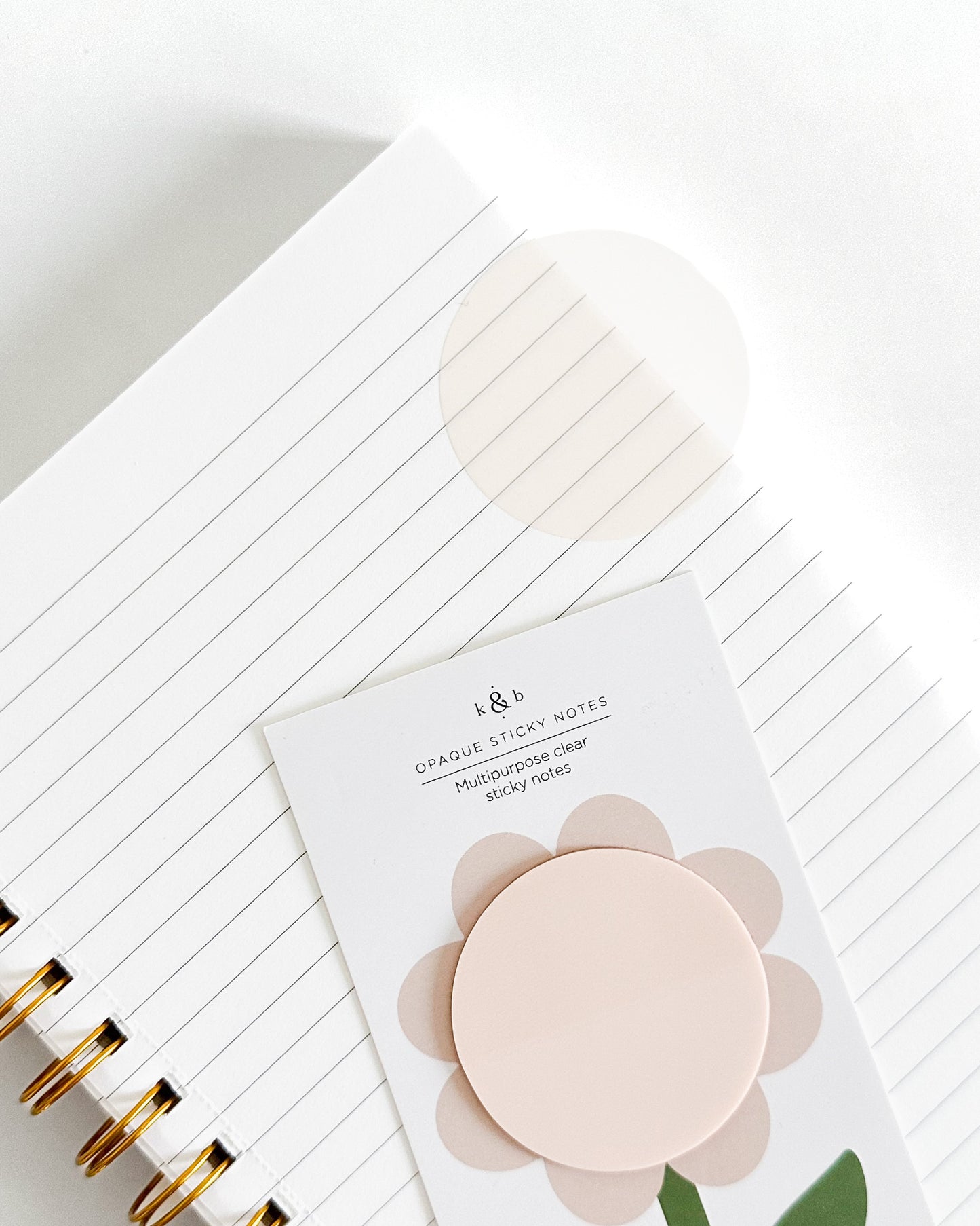Ivory Flower Sticky Notes