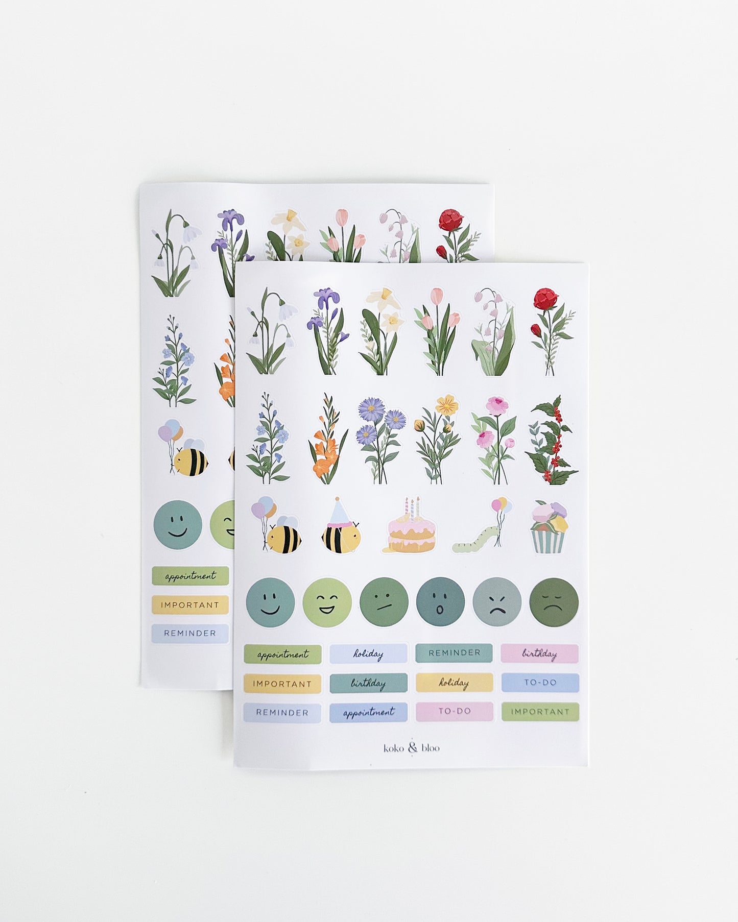 Birth Flower Stickers