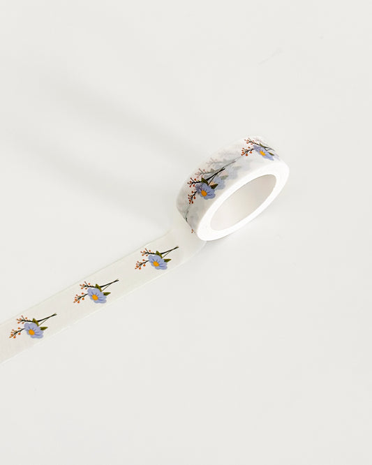 White Floral Washi Tape
