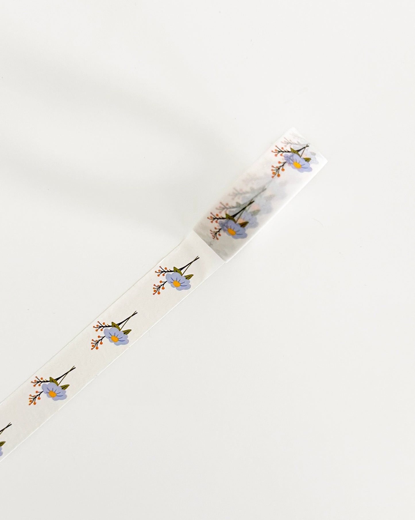 White Floral Washi Tape