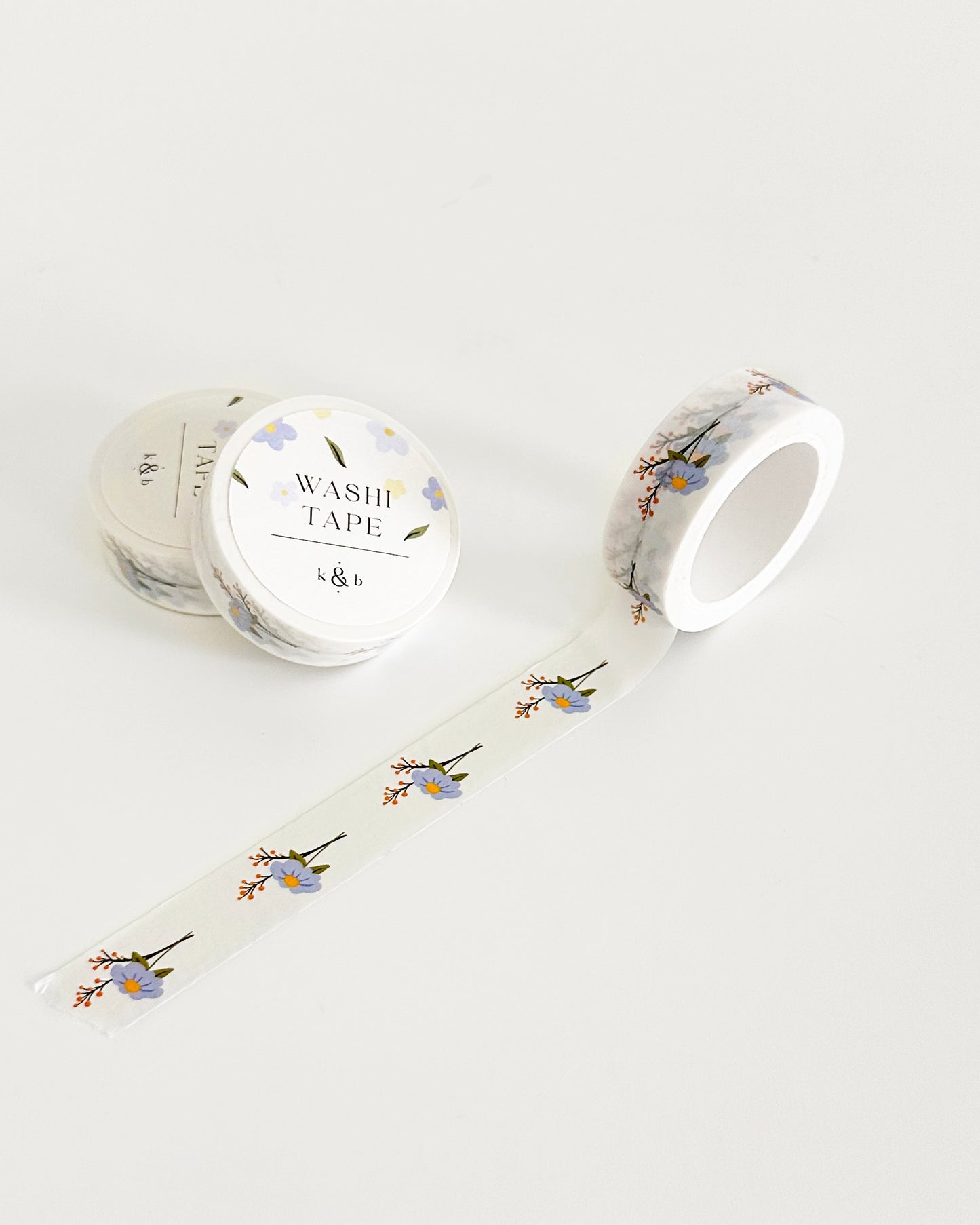 White Floral Washi Tape