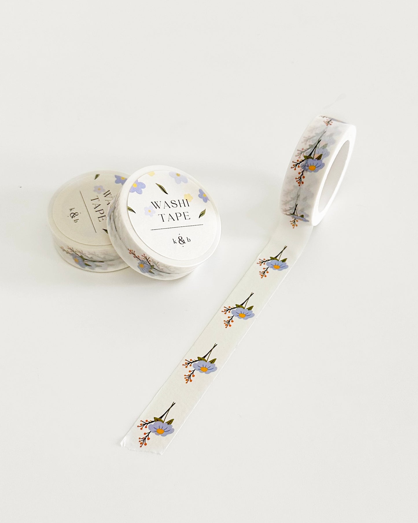 White Floral Washi Tape