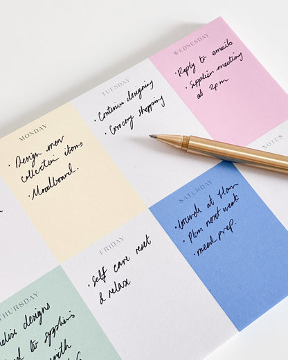 Colourful Weekly Notepad