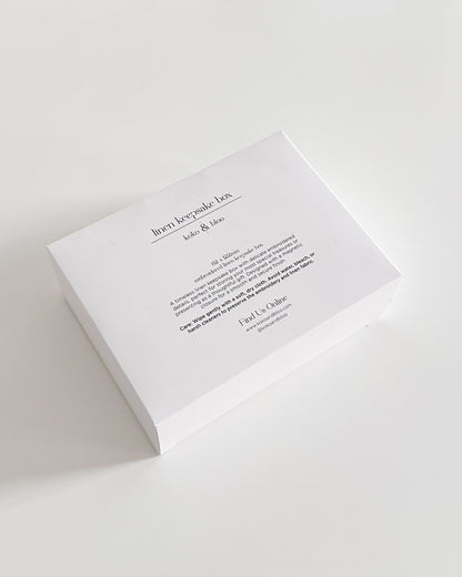 Embroidered Linen Keepsake Box