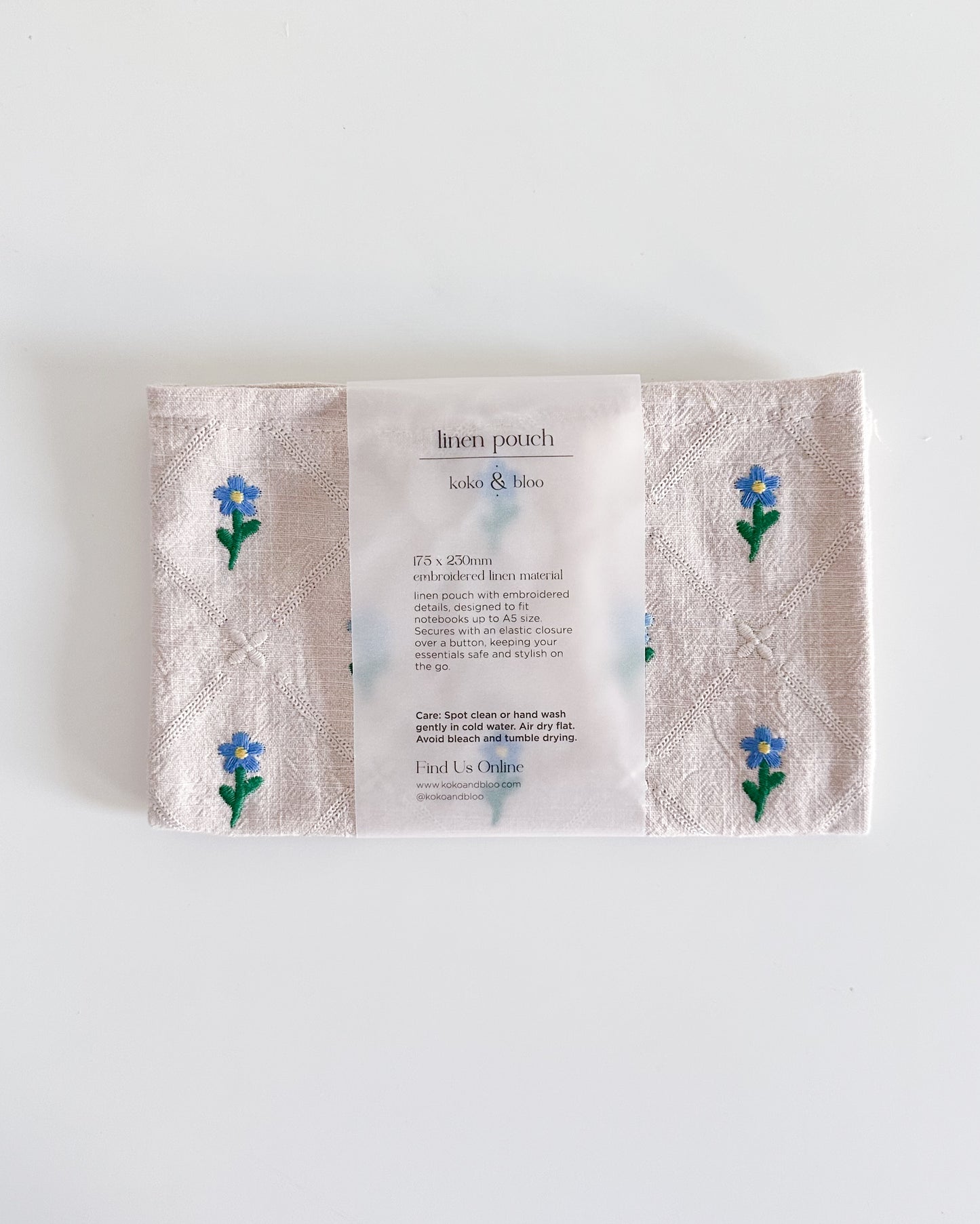 Linen Pouch - Bloo Florals