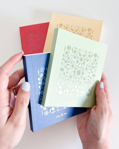 Mini Notebook - Midnight Bloo