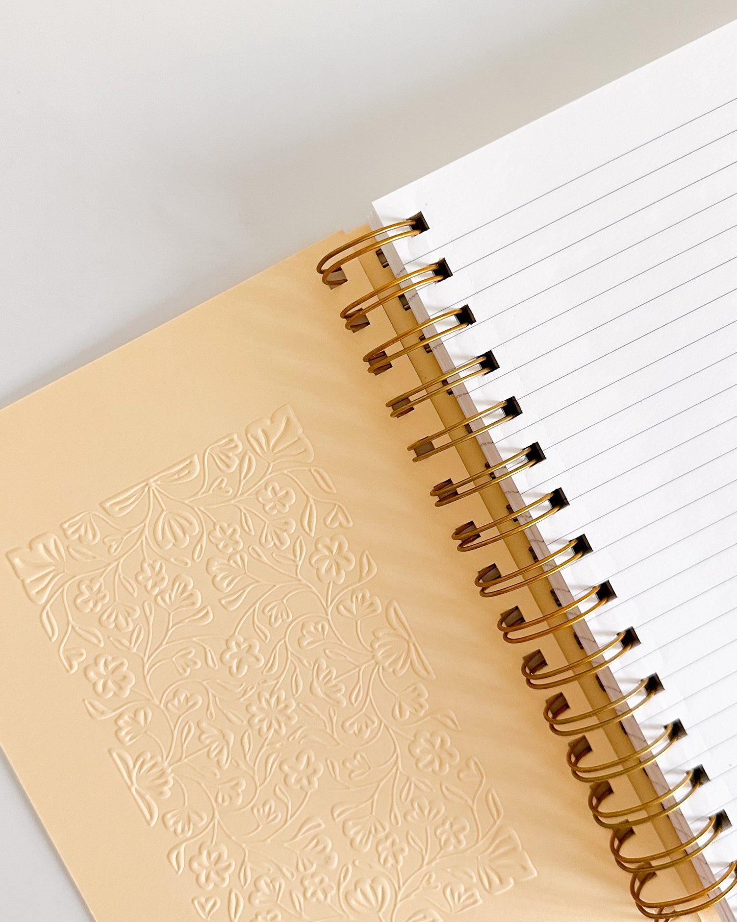 Lined Spiral Notebook - Butter Yellow
