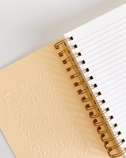 Lined Spiral Notebook - Butter Yellow