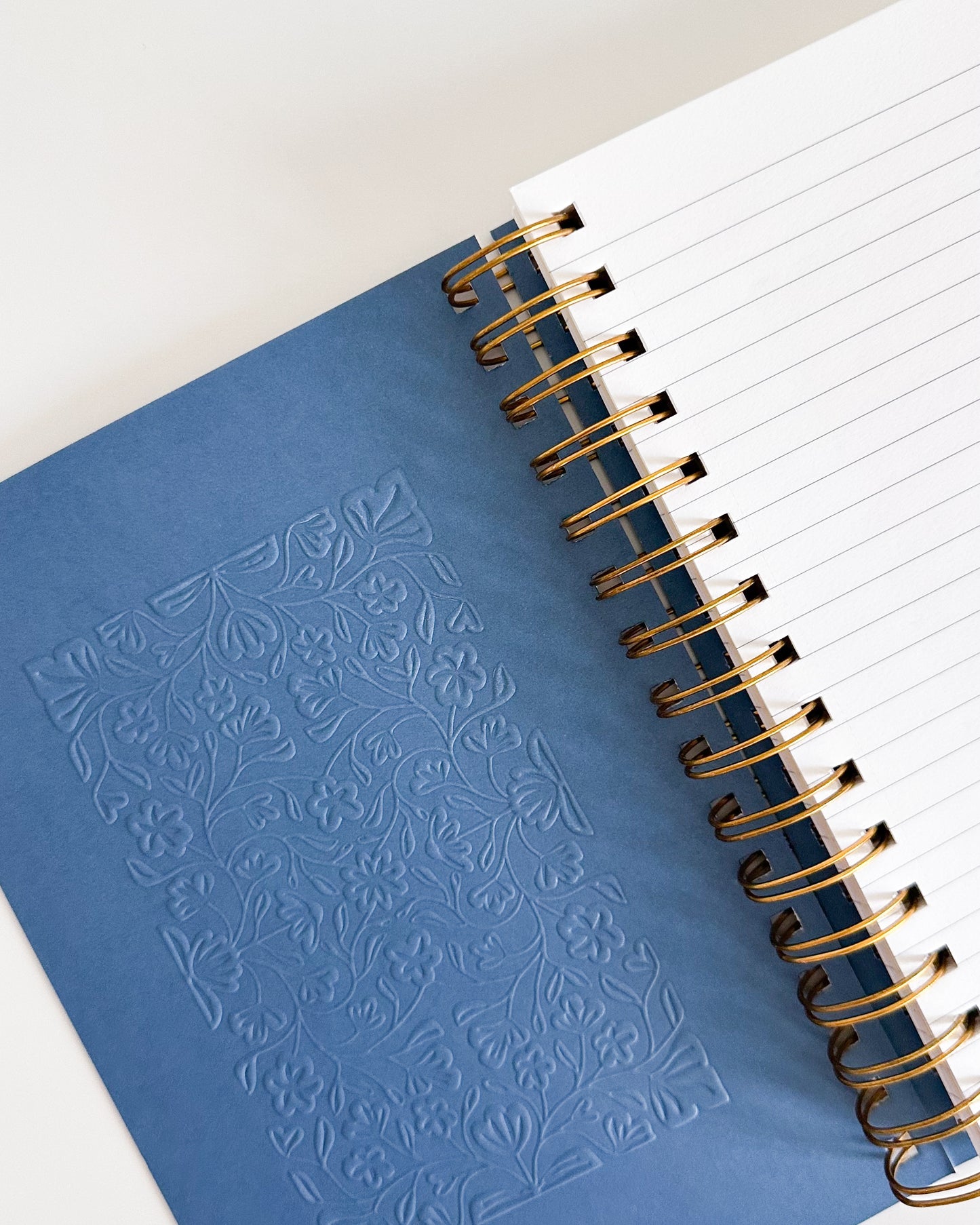 Lined Spiral Notebook - Midnight Bloo