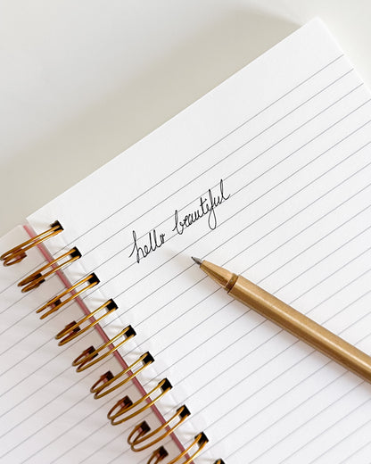 Lined Spiral Notebook - Butter Yellow