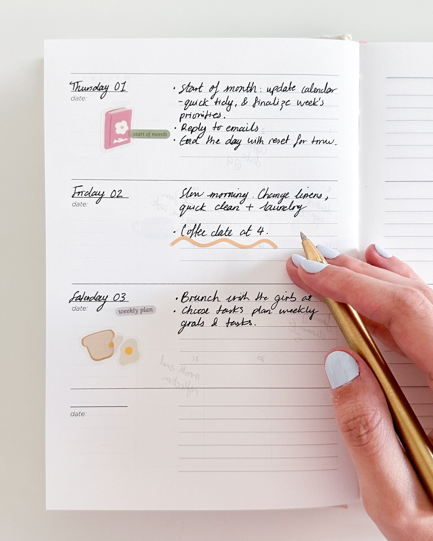 Rosy Garden Embroidered 2026 Yearly Planner - Undated