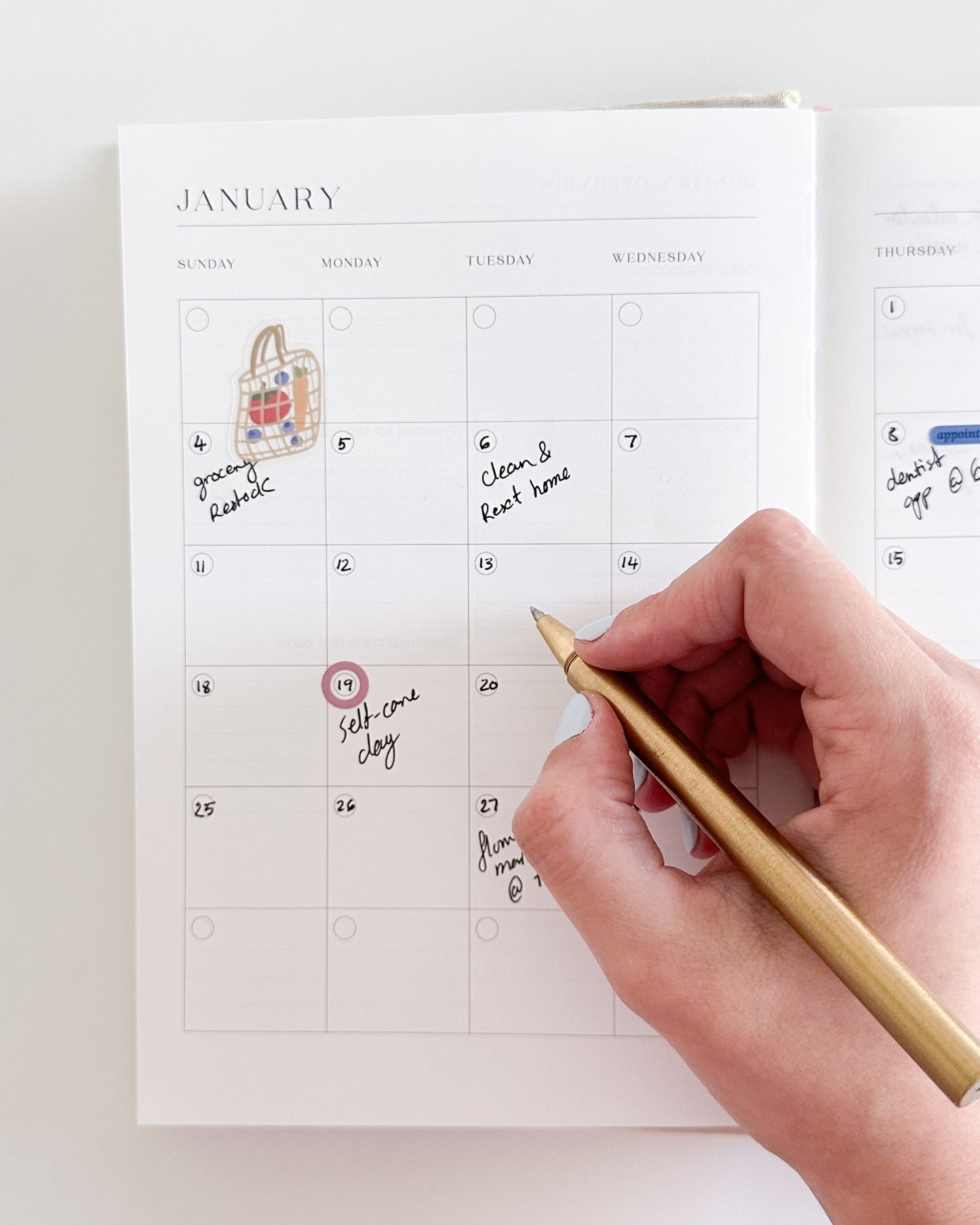 Rosy Garden Embroidered 2026 Yearly Planner - Undated