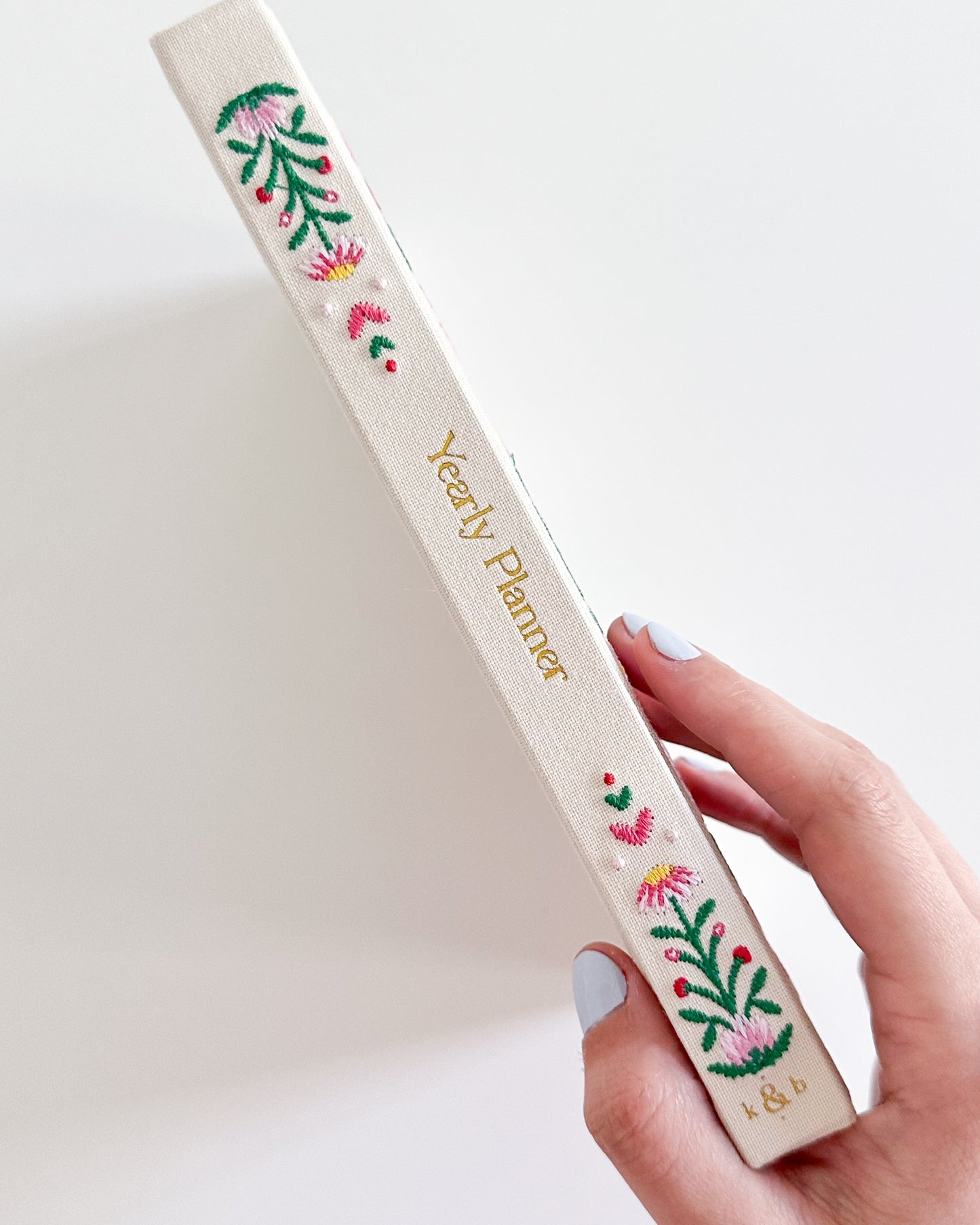 Rosy Garden Embroidered 2026 Yearly Planner - Undated