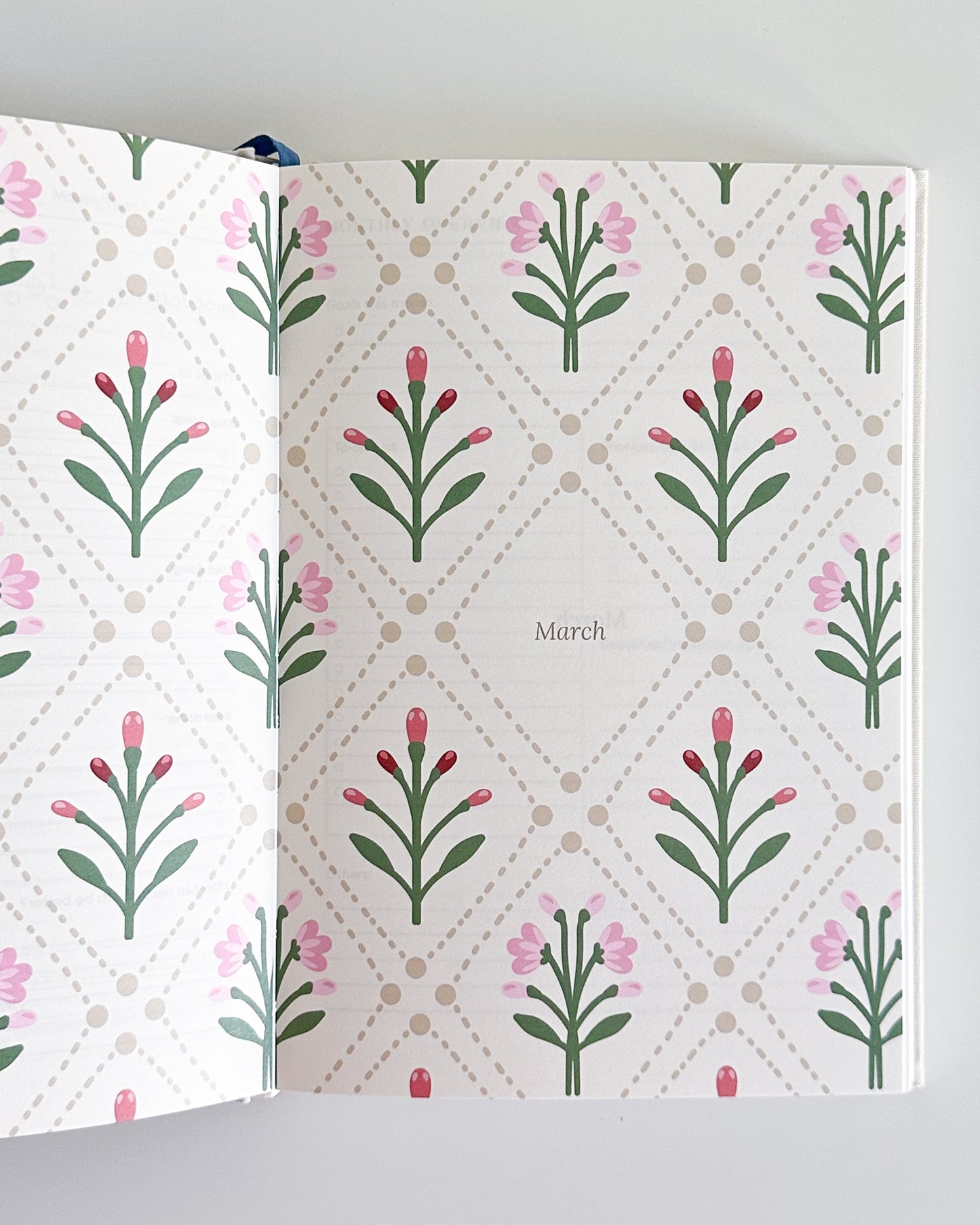 Rosy Garden Embroidered 2026 Yearly Planner - Undated