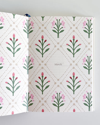 Rosy Garden Embroidered 2026 Yearly Planner - Undated