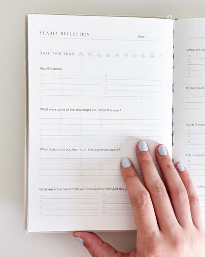 Rosy Garden Embroidered 2026 Yearly Planner - Undated