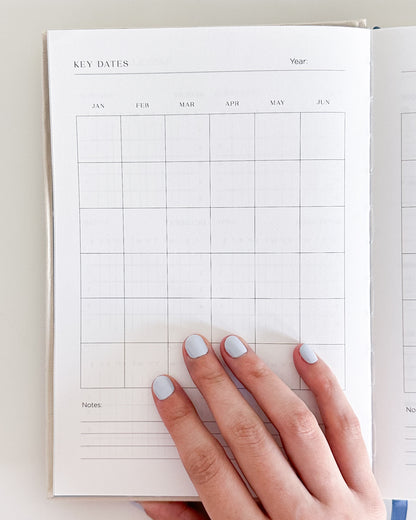 Rosy Garden Embroidered 2026 Yearly Planner - Undated