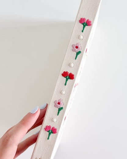 Embroidered Bullet Journal - Roses