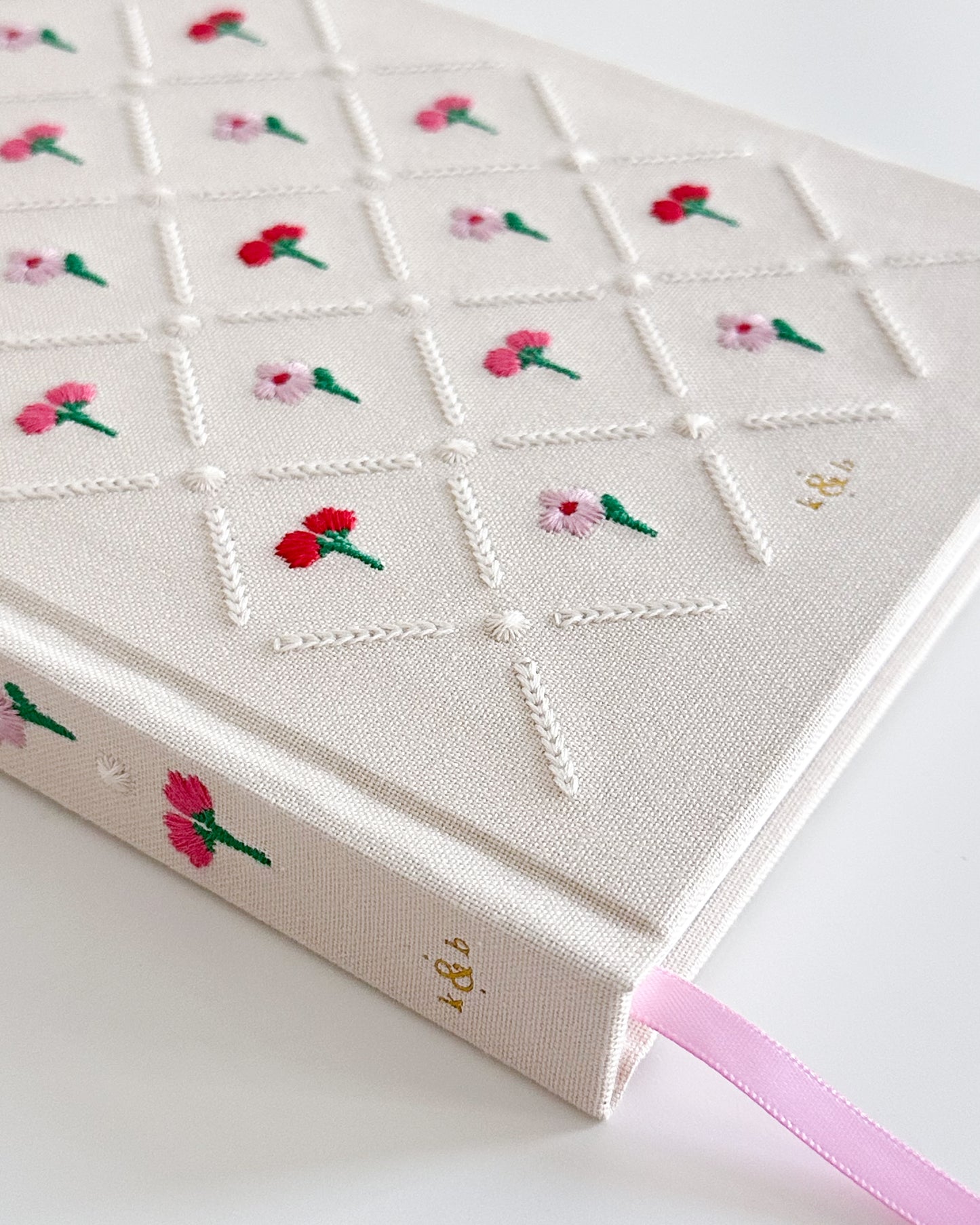 Embroidered Bullet Journal - Roses