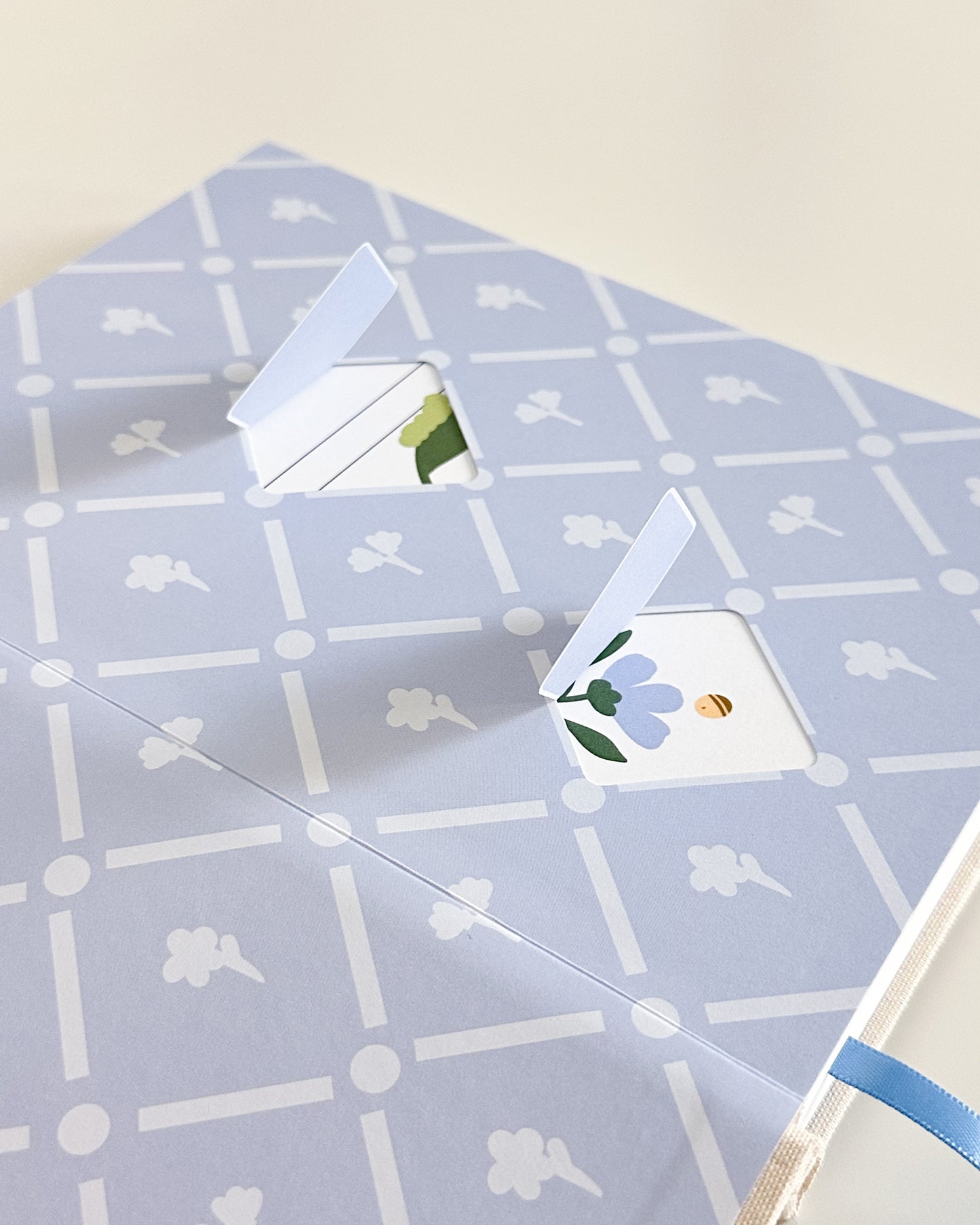 Embroidered Bullet Journal - Light Bloo