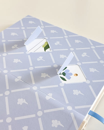 Embroidered Bullet Journal - Light Bloo