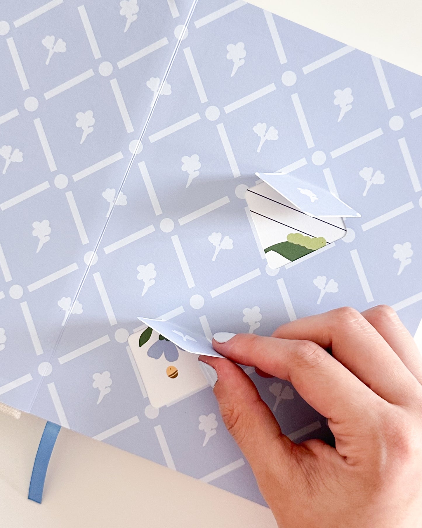 Embroidered Bullet Journal - Light Bloo