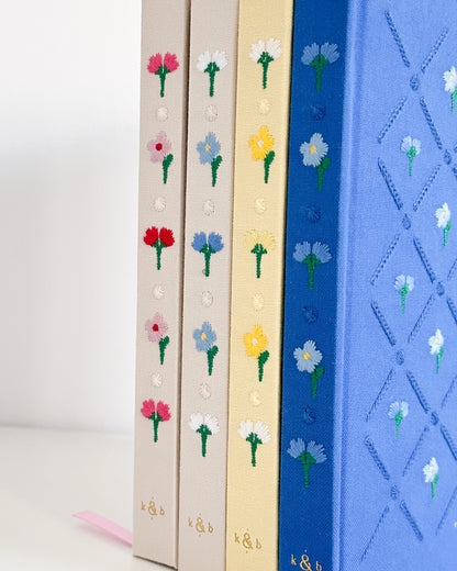 Embroidered Bullet Journal - Midnight Bloo