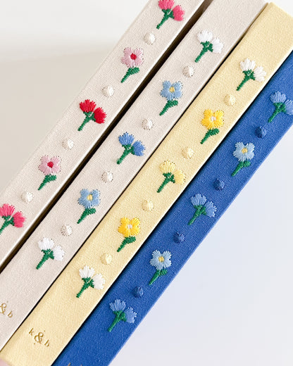 Embroidered Bullet Journal - Midnight Bloo