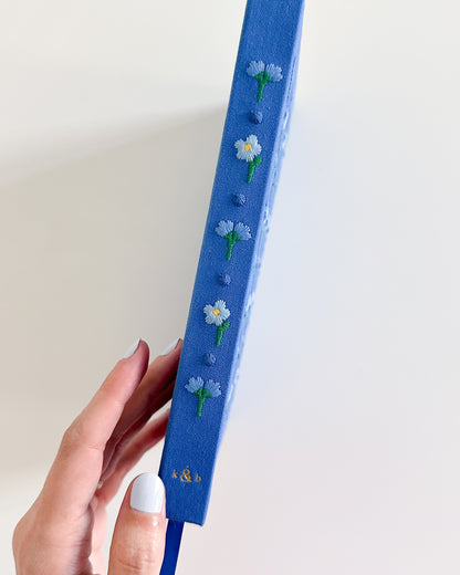 Embroidered Bullet Journal - Midnight Bloo