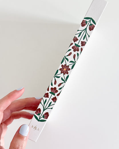 Arabic/English Lined Journal -Rich Red