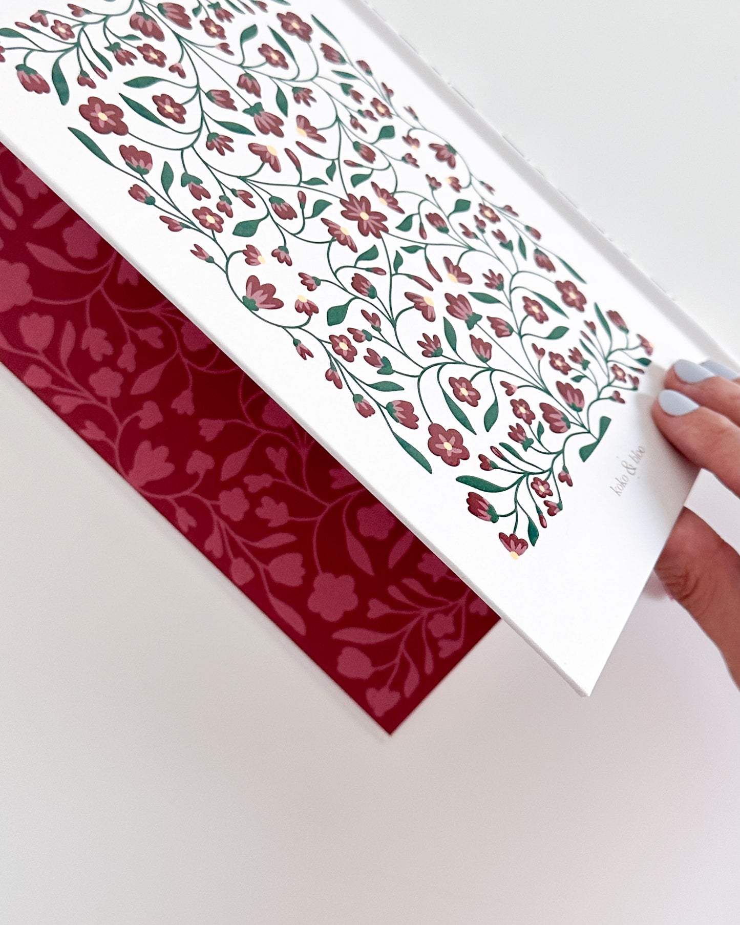 Arabic/English Lined Journal -Rich Red