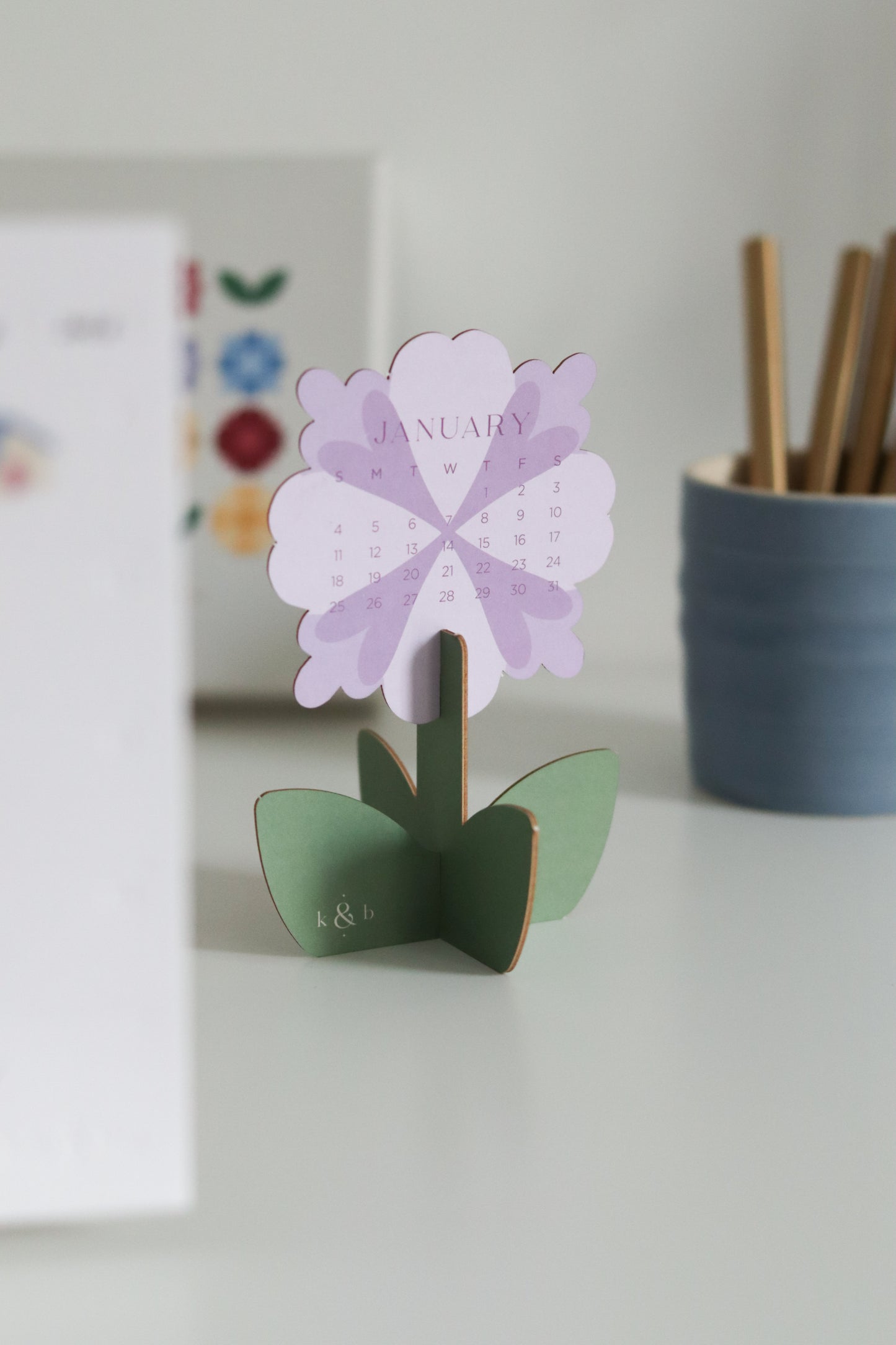 2026 Floral Desk Calendar