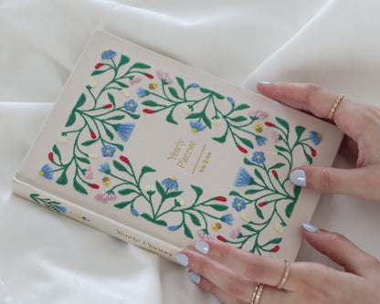 Bloo Garden Embroidered 2026 Yearly Planner - Undated