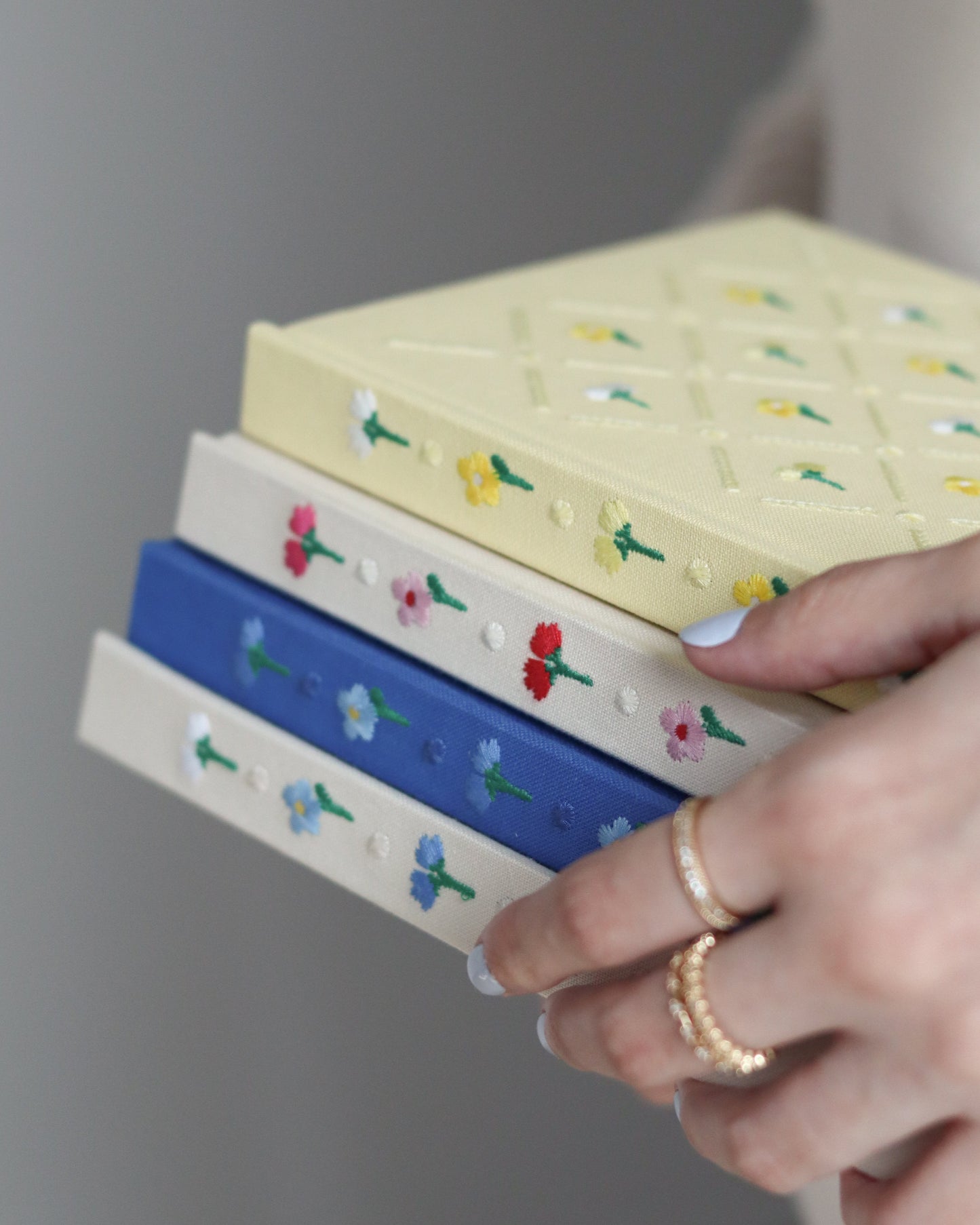 Embroidered Bullet Journal - Midnight Bloo