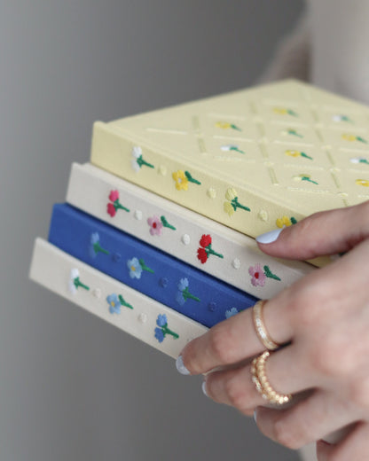 Embroidered Bullet Journal - Midnight Bloo