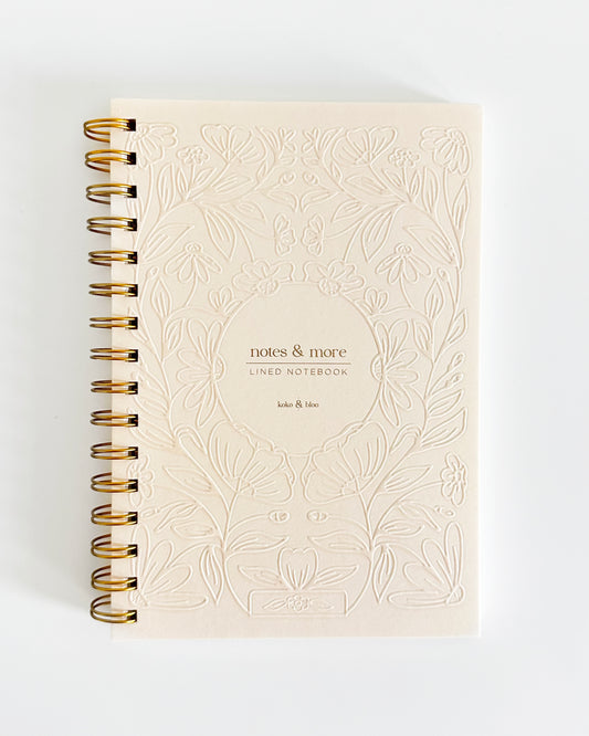 Beige Lined Notebook