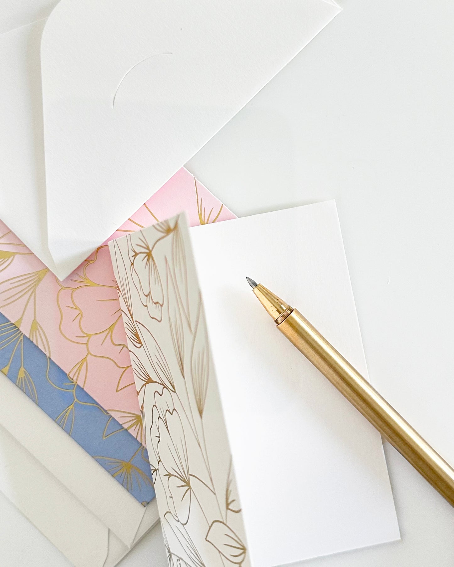 Bundle - Gold Floral Greeting Cards