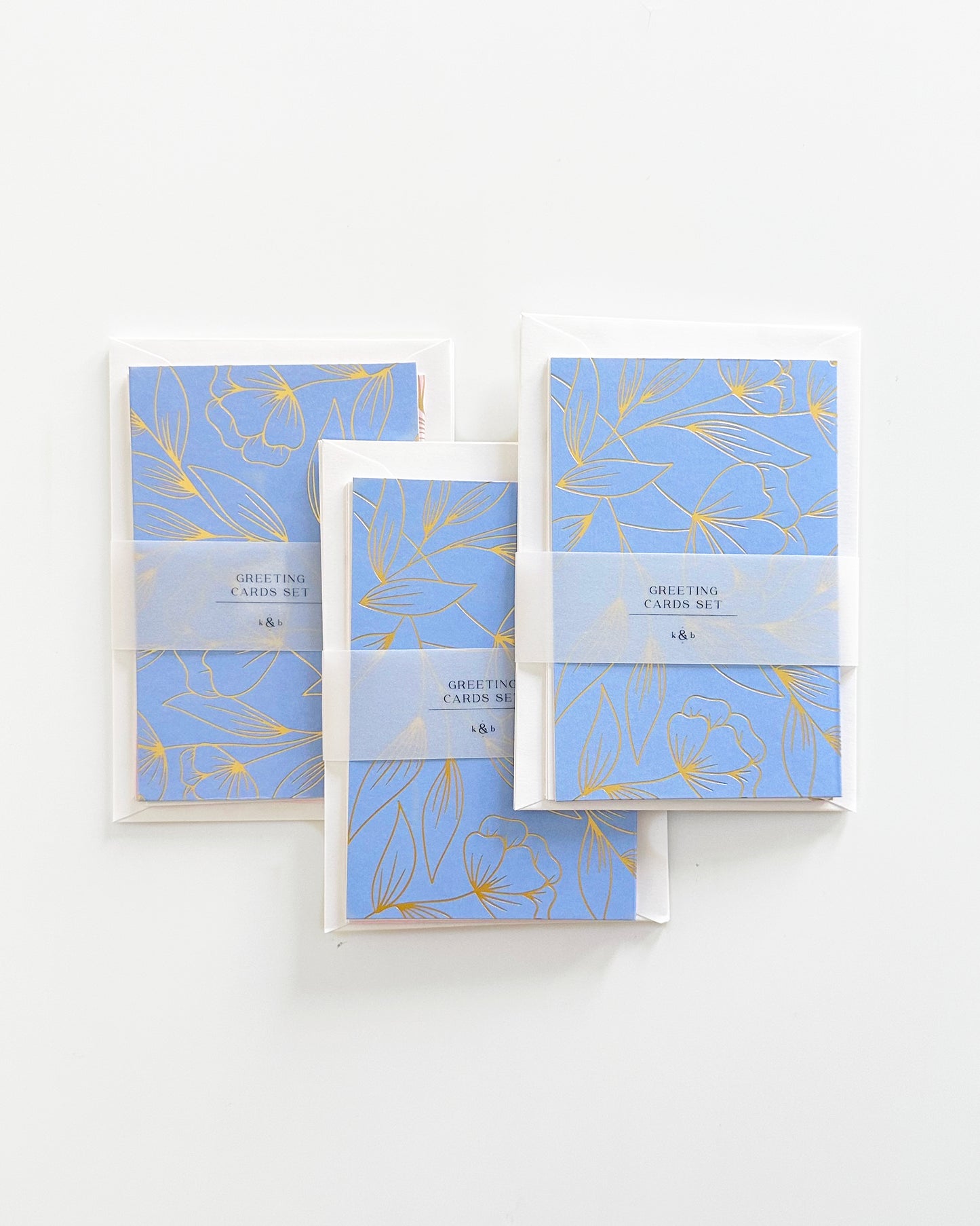 Bundle - Gold Floral Greeting Cards