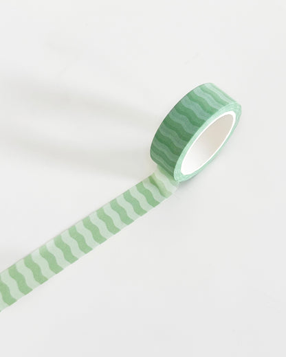 Green Waves Washi Tape