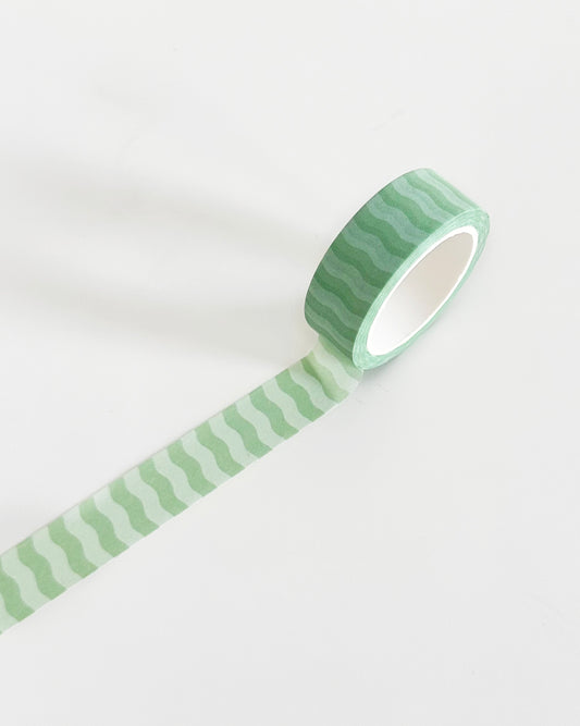 Green Waves Washi Tape