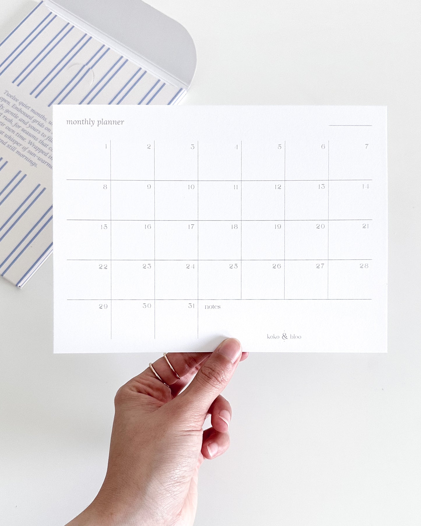 Monthly Planner Cards