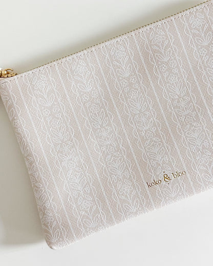 White Lace Pouch