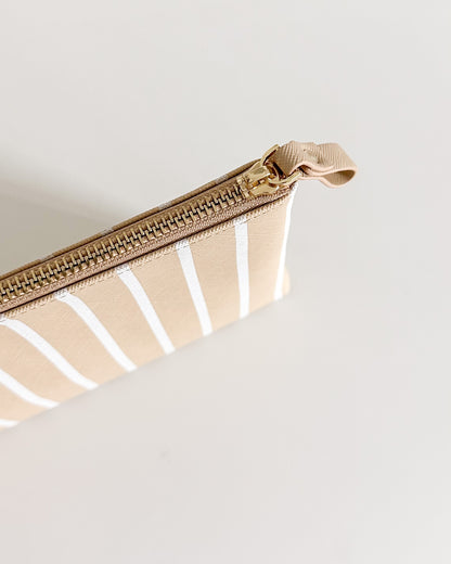 Striped Pouch - Oat Yellow