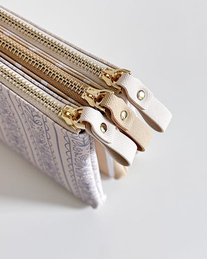 Striped Pouch - Oat Yellow