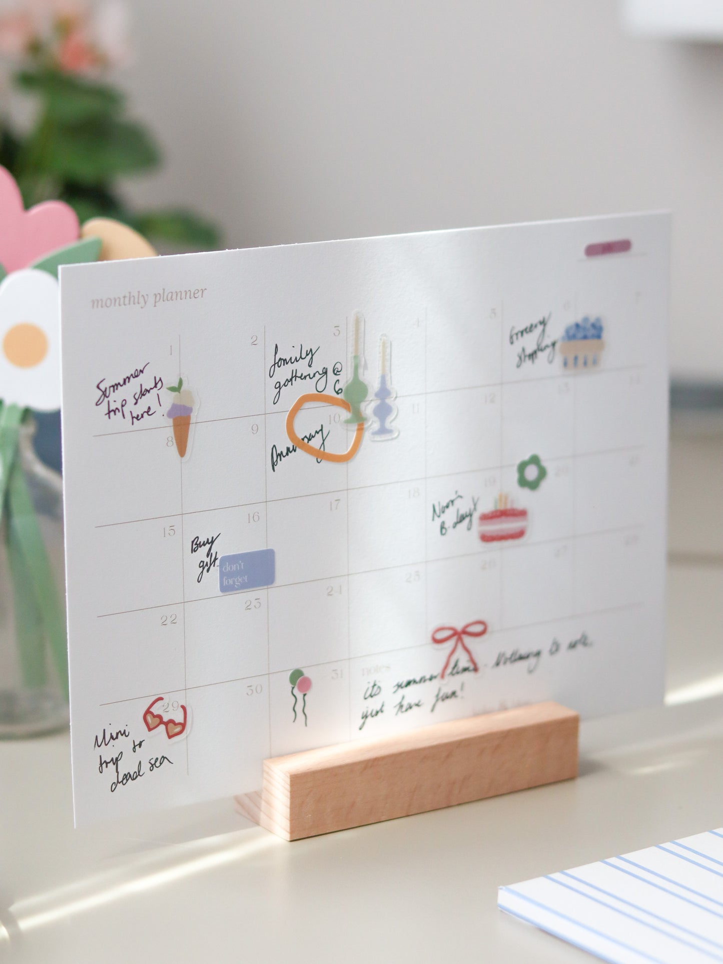Monthly Planner Cards