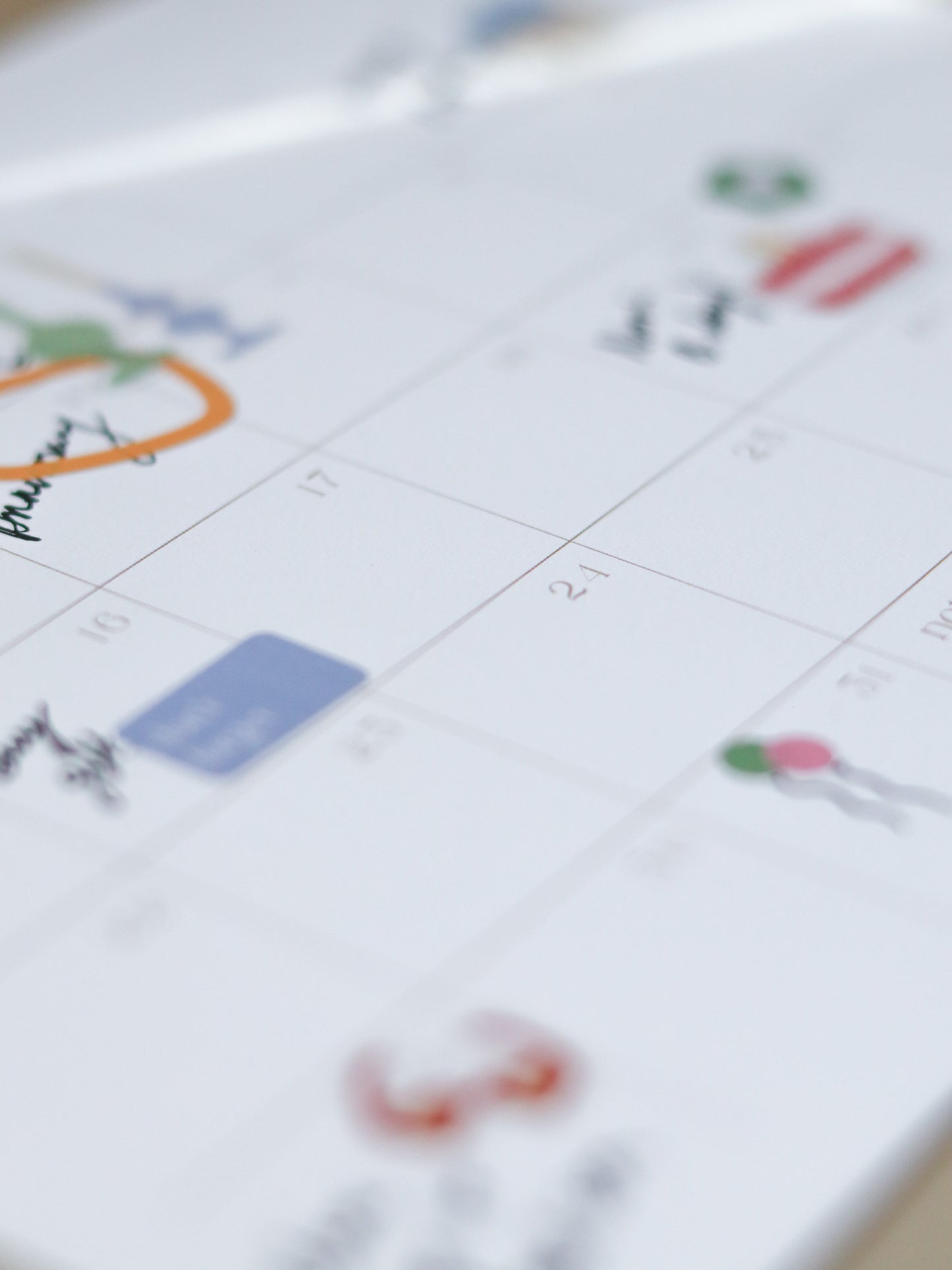 Monthly Planner Cards