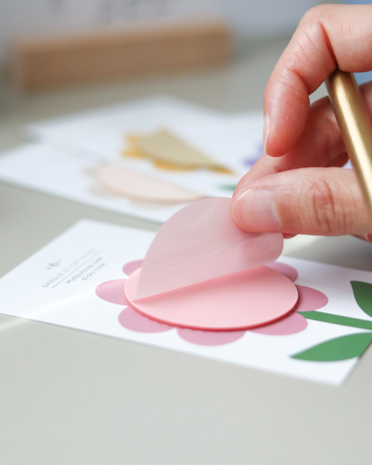 Pink Flower Sticky Notes